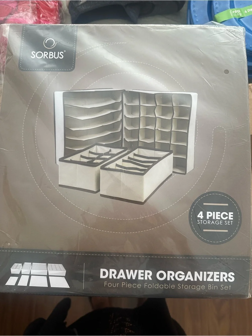 4-Piece Foldable Drawer Organizers